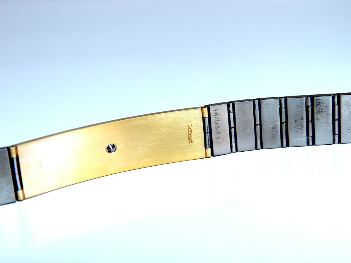 1980's Retro Mod 18kt Stainless Steel Diamond Bracelet *v