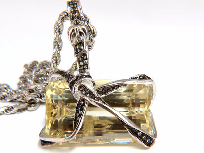 133.18ct GIA CERTIFIED SPODUMENE BELT WRAP PENDANT NECKLACE (Yellow Aqua) *v