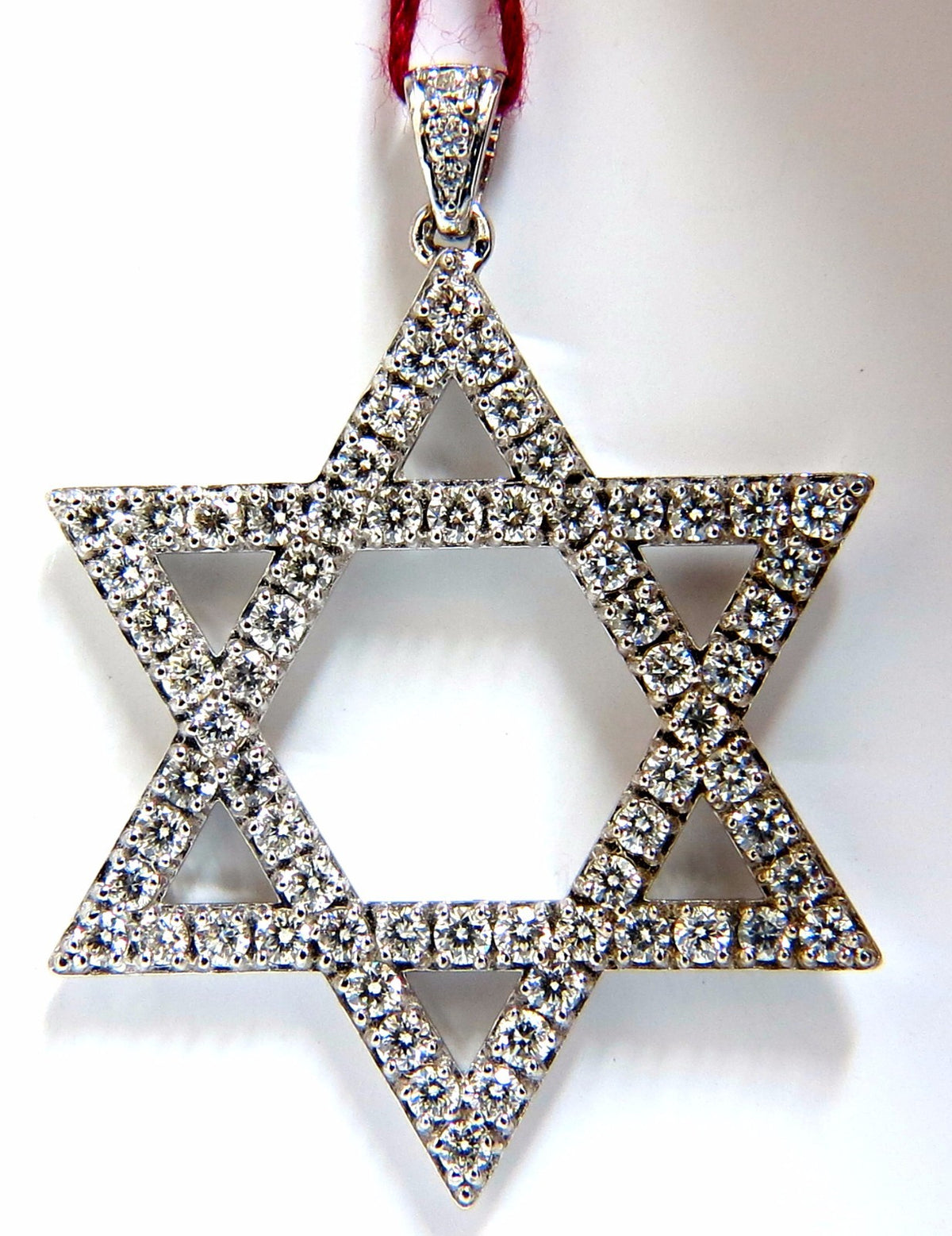 1.80ct round natural diamonds star pendant 14kt huge *v