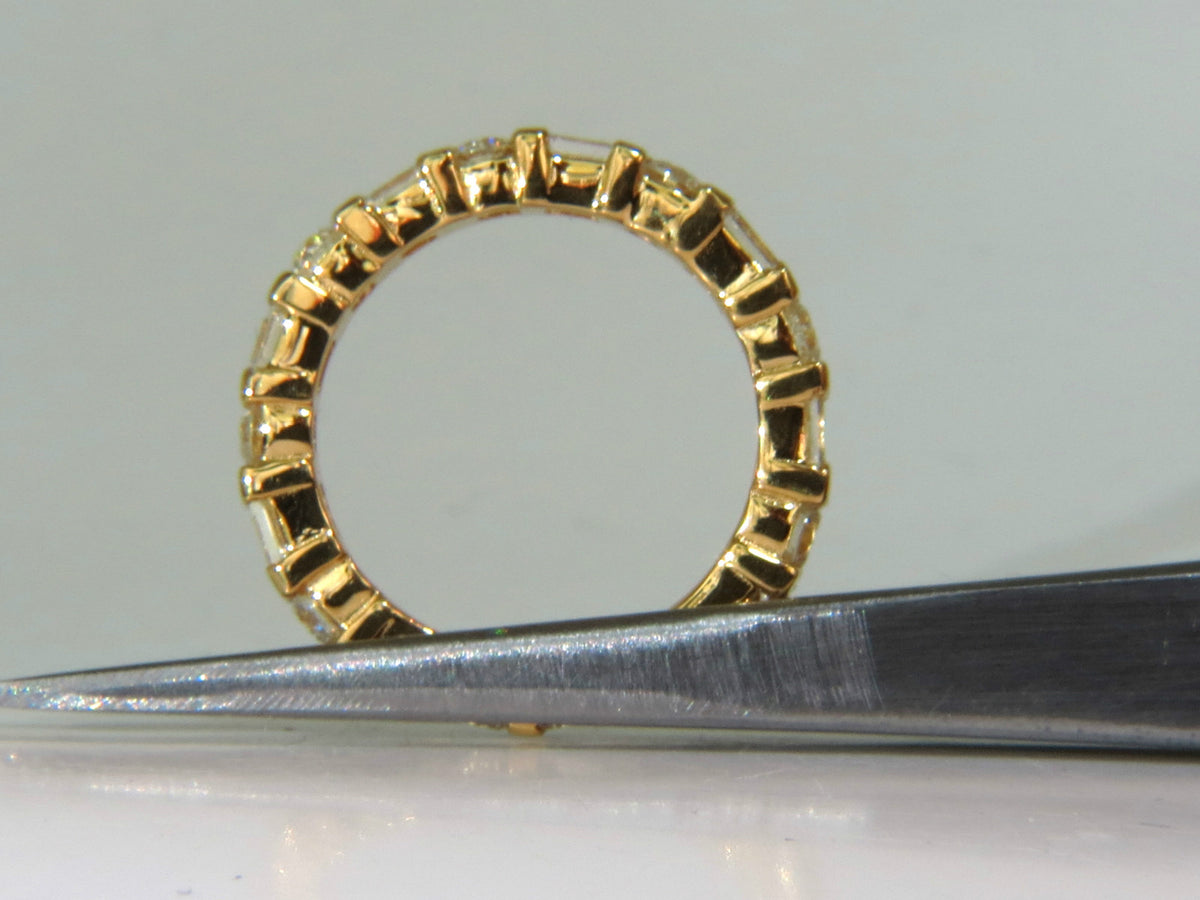 1.50CT NATURAL DIAMOND ETERNITY BAND BAGUETTE ROUNDS 14KT *v