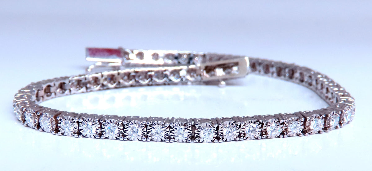 2.40ct natural round diamonds bracelet 14kt gold 12467 *v