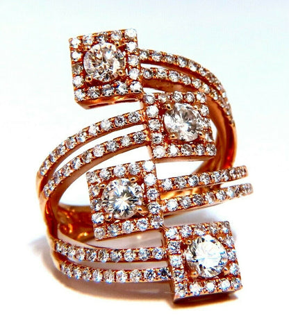 2.20ct Natural Diamonds Cluster Wrap Ring 18kt gold *v