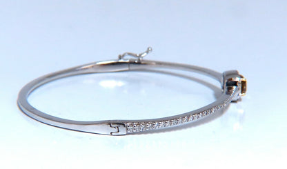 1.20ct Natural Fancy Color Diamonds Bangle Bracelet 14kt Gold Mod Deco Prime *v