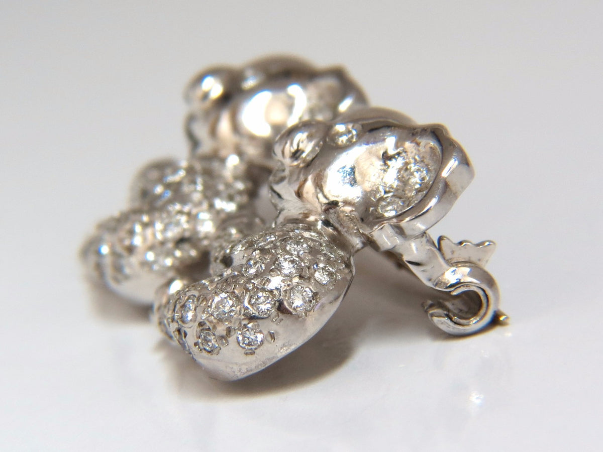 .80ct diamonds "Maki Specie Panda" brooch pin 18kt fertile charm *v