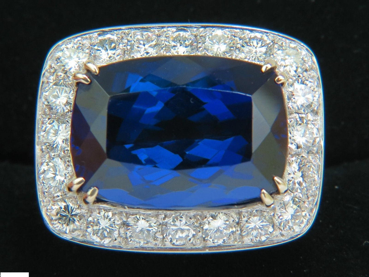 20.45ct GIA Certified Magnificent Natural Tanzanite Ring 18kt Gold 10038 *v
