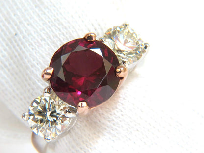 5.13ct Natural Tourmaline Diamonds Ring 14kt Classic Three 10021 *v
