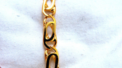 Modified Paper Clip Link Bracelet 14kt Gold 15.6 Grams *v