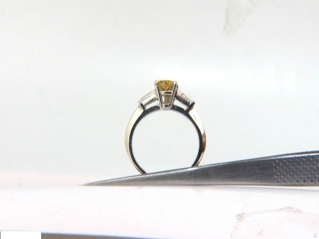 GIA 1.62CT NATURAL FANCY YELLOW DIAMOND RING VIVID & CLEAN 14kt *v