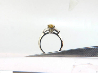 GIA 1.62CT NATURAL FANCY YELLOW DIAMOND RING VIVID & CLEAN 14kt *v