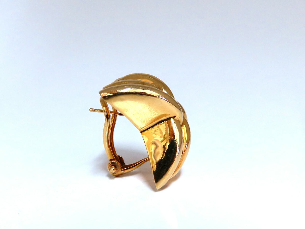 14kt Gold Raised X Clip Earrings *v