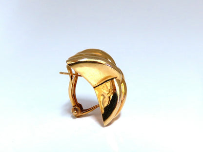 14kt Gold Raised X Clip Earrings *v