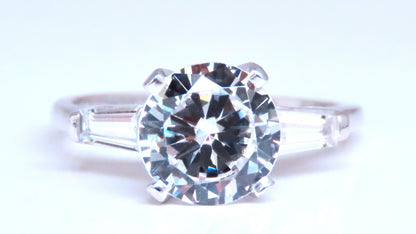 3.50ct White Zircon Engagement Ring 14kt Gold 12435 *v