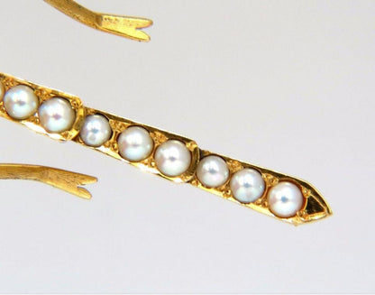 Dragonfly Natural Pearls Blackstar Brooch Pin 18Kt Gold Ref 12303 *v
