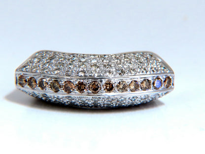 1.84ct natural fancy orange brown Arch dome mod edge deco ring 18kt *v