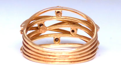 .04ct Natural Diamond Satin Barbed Wire Form Ring 14kt gold 12420 *v