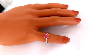 Certified Padparadscha No Heat 1.11ct Natural Sapphire Pink No Heat Platinum *v