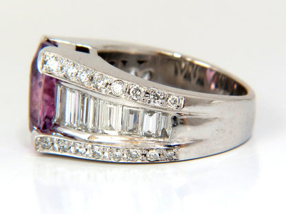 GIA 8.50ct natural no heat sapphire diamond ring 14kt. unheated purple pink *v