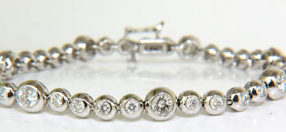 3.65CT NATURAL DIAMONDS TENNIS BRACELET 14KT FLUSH *v