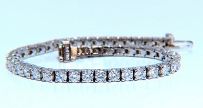 6.02 carat natural round diamonds link tennis bracelet 14kt gold *v