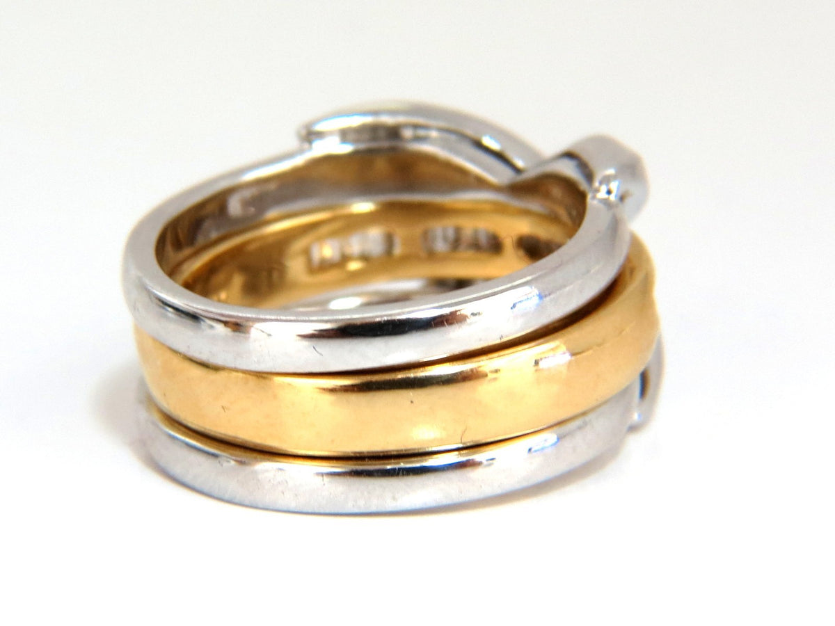 1.00ct Band & Insert Natural Diamonds X Ring 14kt *v