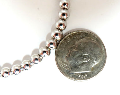 .24ct natural round Accordion Expandable Bead Link Slip On Bracelet 14 Karat *v