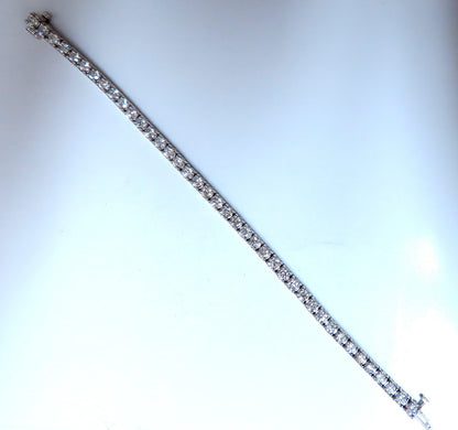 7.11ct natural round diamonds tennis bracelet classic 14 karat white gold *v