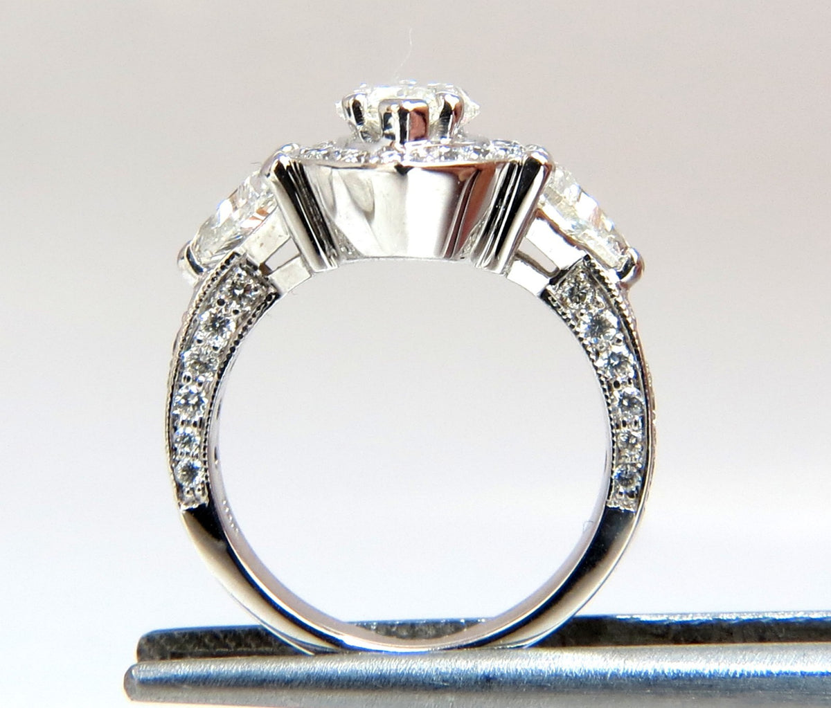 2.51ct Marquise Halo Natural Diamond Ring 14 Karat *v