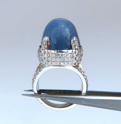 GIA Certified 49.73ct No Heat Color Change Sapphire Diamonds Ring 18kt**
