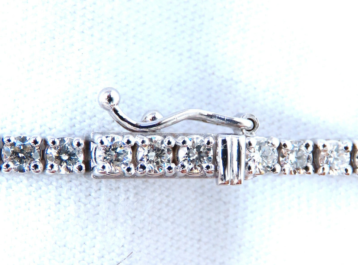 6.43ct Natural Diamonds Tennis Bracelet 14kt Gold Classic Graduated Caliber *v