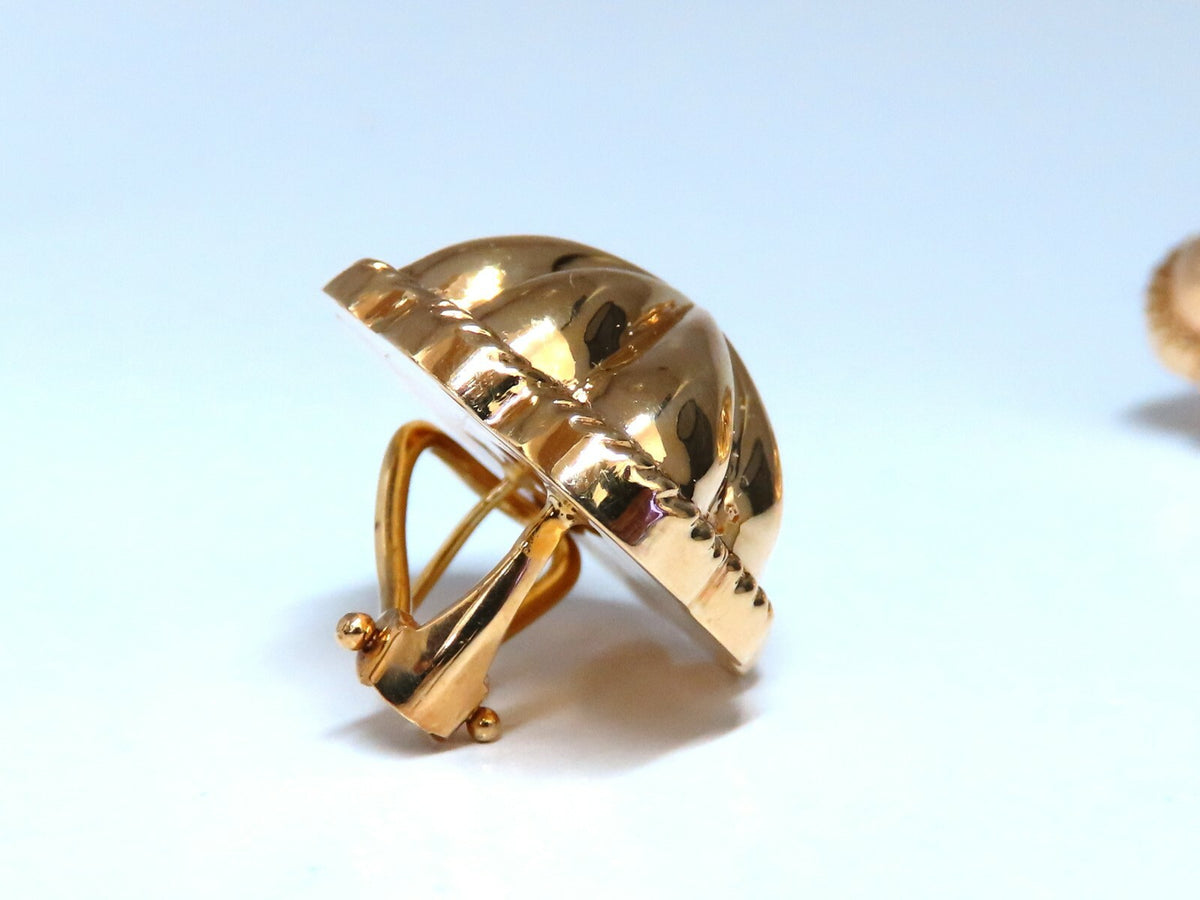 14kt Gold Textured Watermelon Clip Earrings *v