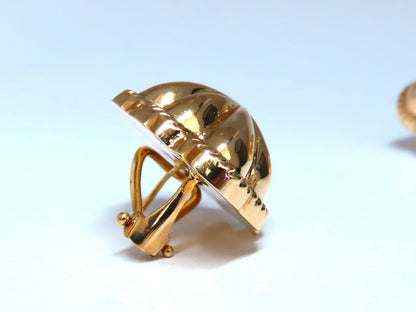 14kt Gold Textured Watermelon Clip Earrings *v