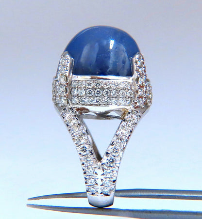 GIA Certified 49.73ct No Heat Color Change Sapphire Diamonds Ring 18kt**