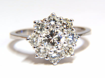 1.40ct natural diamonds raised cluster ring 14kt gold *v