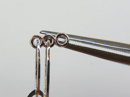 14KT GOLD .46CT ELONGATED OVALS DIAMOND DANGLE EARRINGS HINGED *v