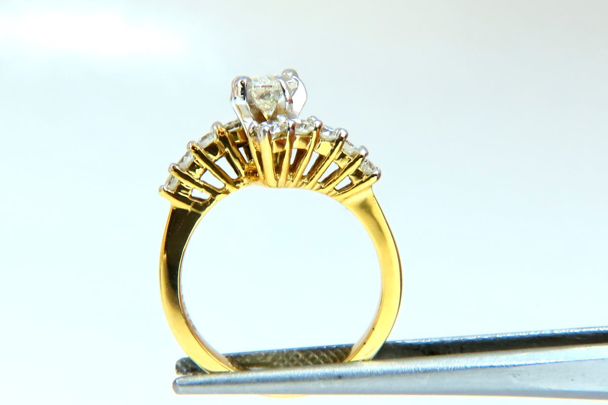 GIA Certified .77ct Marquise Shape natural diamond ring 14 Karat *v