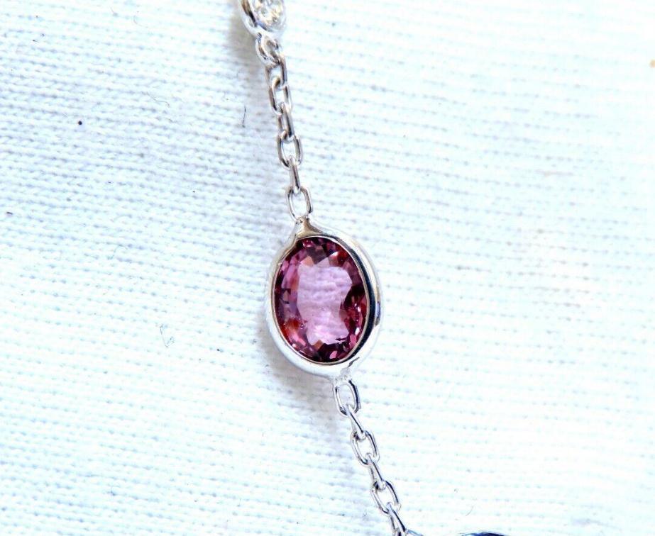 25.10ct multi-colored natural spinel diamonds yard necklace 14kt gold 12307  *v