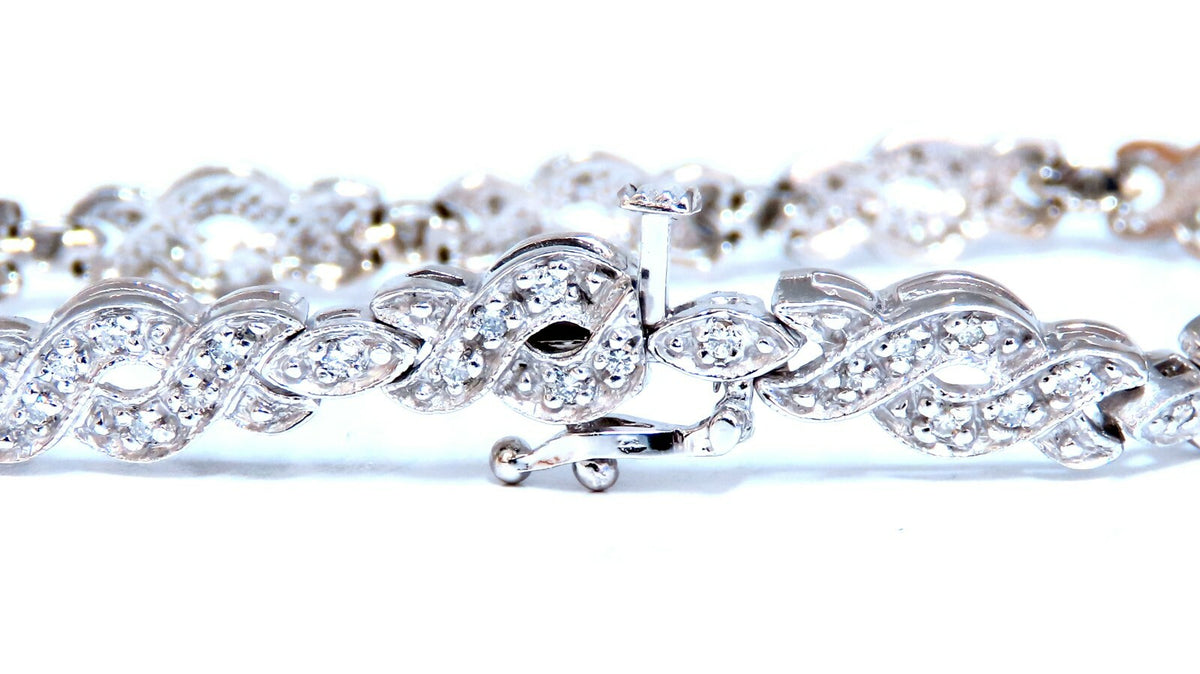 .60ct. natural round diamonds tennis bracelet classic 14 karat white gold *v
