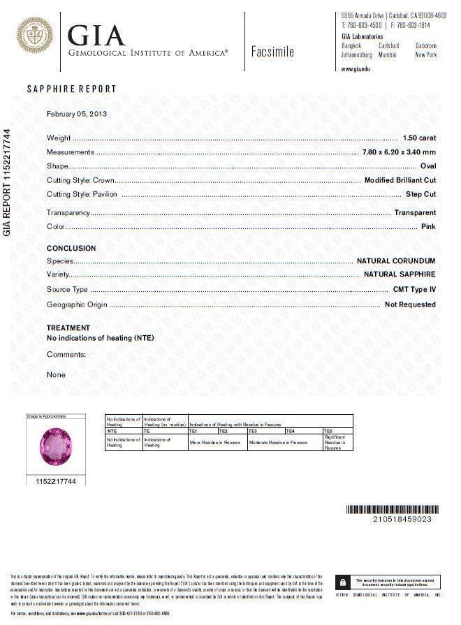 GIA Certified 1.90ct Natural No Heat Pink Sapphire Diamonds Ring 14kt *v
