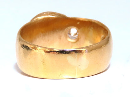 .40ct Natural Round Diamond Crescent Ring 18kt Gold England *v