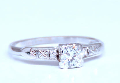Petite Natural Diamond Engagement Ring 14kt Gold 12547 *v