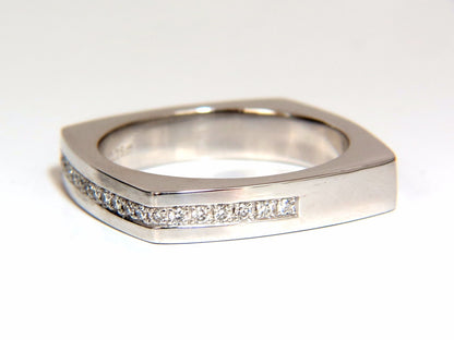 .25ct natural round cut diamonds unisex band platinum mod square form *v