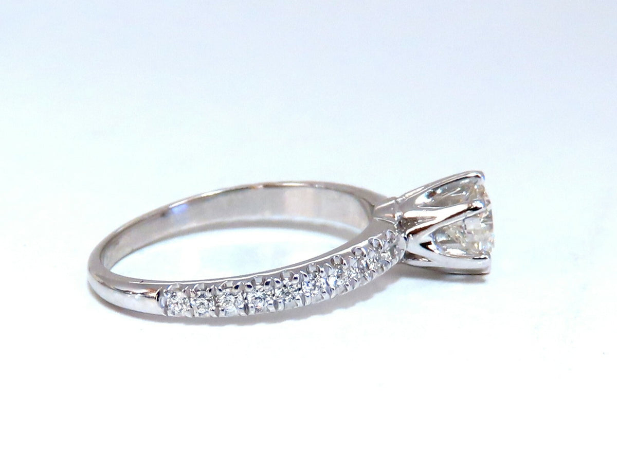 GIA Certified .73ct round cut diamond Raised Tulip ring Platinum *v