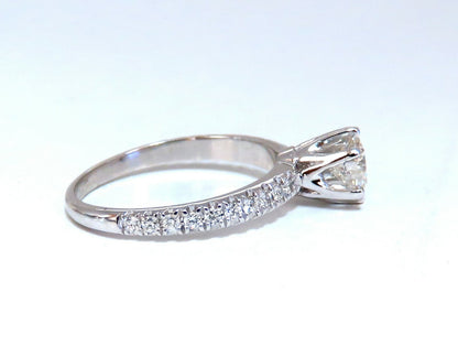 GIA Certified .73ct round cut diamond Raised Tulip ring Platinum *v