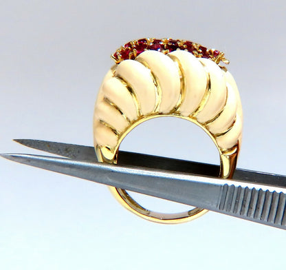 1ct natural ruby enamel estate 18 karat gold ring *v