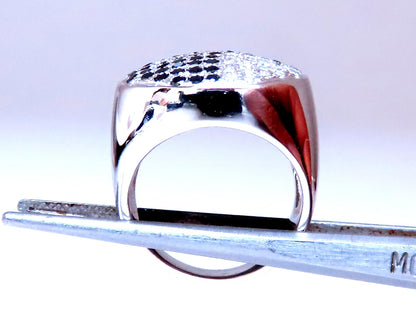 1ct Black Diamonds Circular Mens Ring 14kt gold 12428 *v