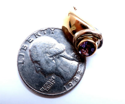 2ct natural oval purple amethyst clip earrings 18kt *v