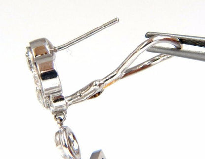 Step Tier Extra Wide Long Chandelier Class Deco Dangle Earrings 18kt 12319 *v