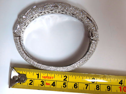 14.02ct natural diamonds eternity encrusted bangle bracelet 18kt Glam *v