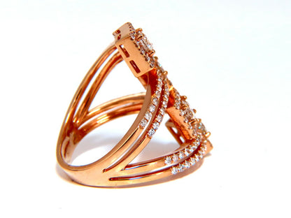 2.20ct Natural Diamonds Cluster Wrap Ring 18kt gold *v