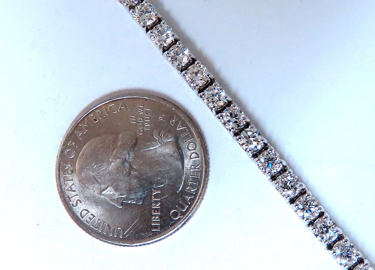 Tennis Bracelet 7.70ct Natural Round Diamonds 14kt gold *v